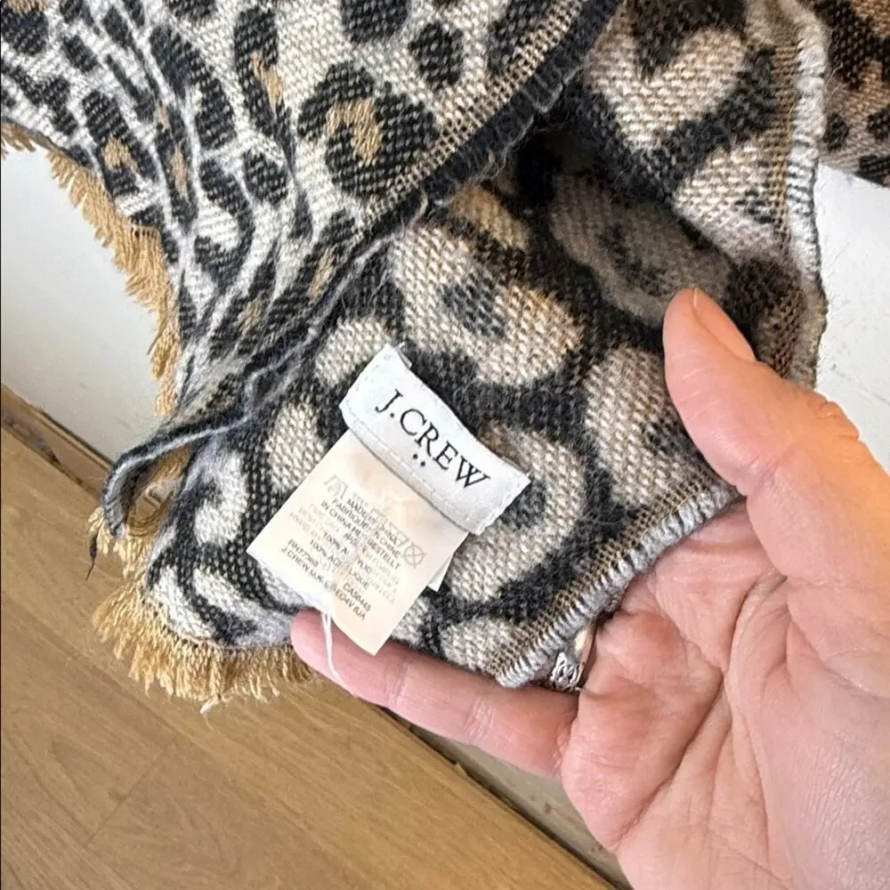 J. Crew Leopard Print Blanket Scarf